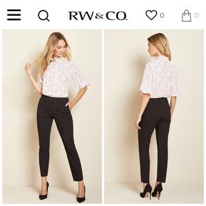 RW & Co. | Ankle Slim Office Pant Black Sz 0 / 26